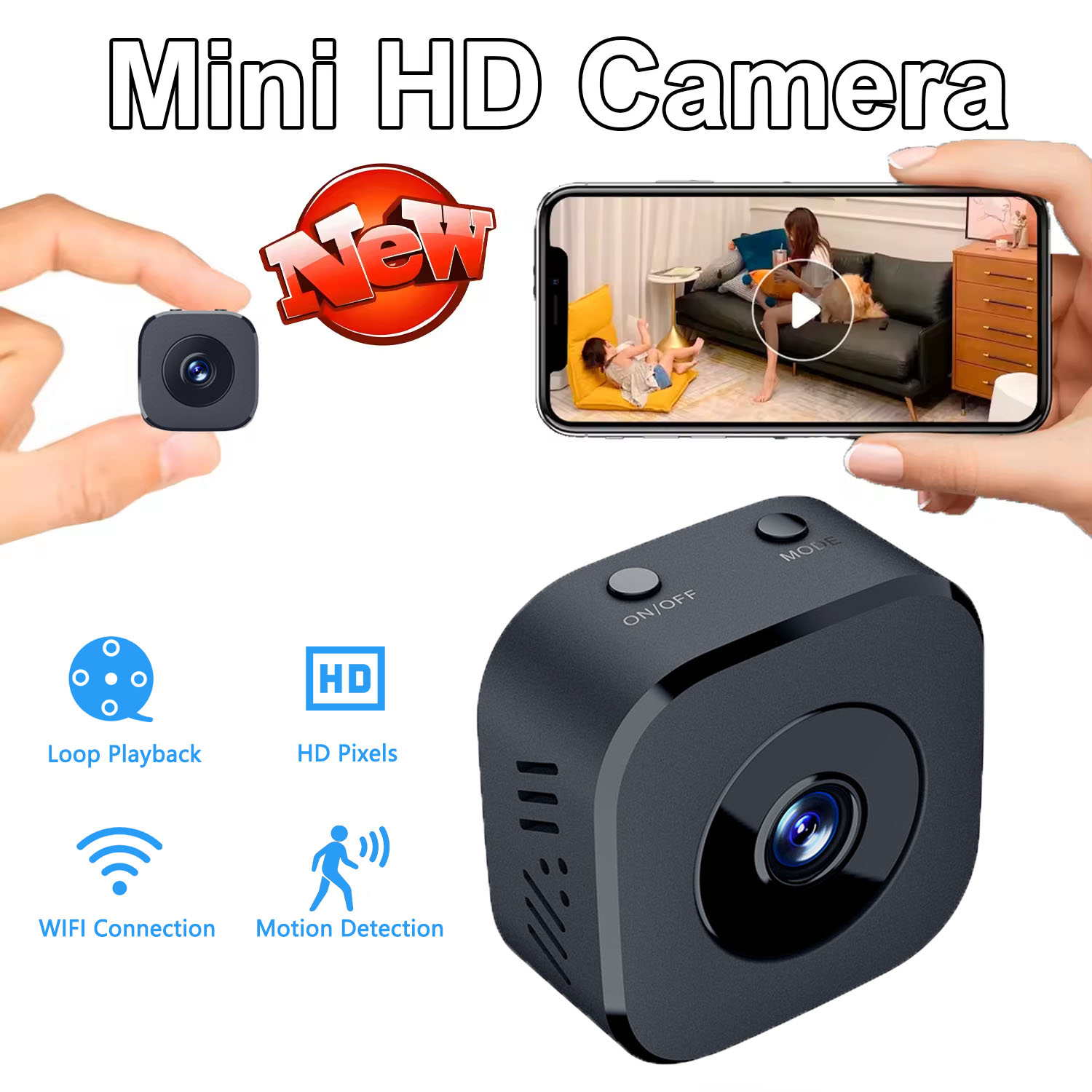 Smart Home Cctv - Security Camera 4K Mini Full Color