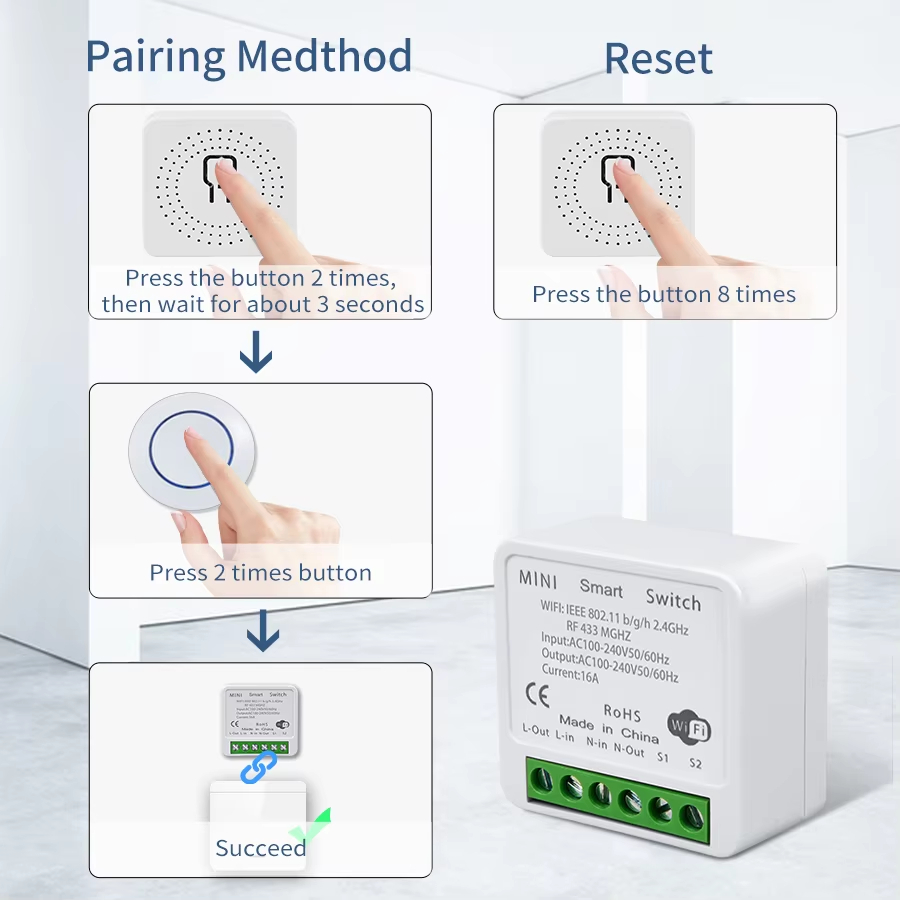 16A/20A WiFi Smart Switch RF43 - đánh giá và giá Smart Home Wifi